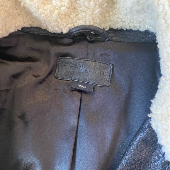 Nice Monk and Lou 100% leather jacket size L - Picture 3 of 3